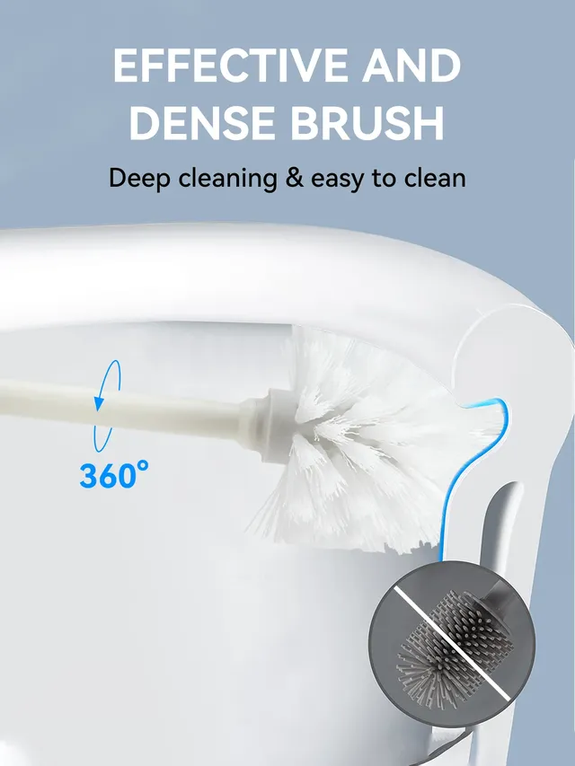 Brosse toilette plastique manche long base antidérapante… – vue 4