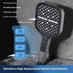 Eau de massage cascade à quatre niveaux, pomme de douche à main pressurisée, artefact de bain pour salle de bain et toilettes Eau de massage cascade à quatre niveaux, pomme de douche à main pressurisée, artefact de bain pour salle de bain et toilettes