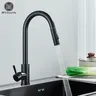 Robinet de cuisine noir à deux fonctions – vue 2