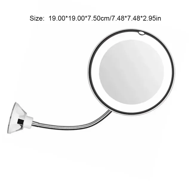 Miroir de maquillage rotatif avec lumière LED – vue 6