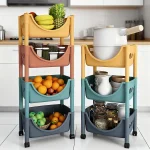 Chariot de rangement de cuisine, chariot de rangement mobile, supports de rangement pour jouets, collation, panier de rangement de grande capacité pour cuisine et salon