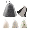 Bonnet de douche en feutre anti-chaleur, 1 pièce, taille libre, style russe, chapeau de sauna, accessoires de sauna, vente en gros, nouveau