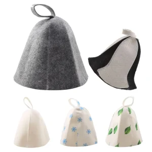 Bonnet de douche en feutre anti-chaleur, 1 pièce, taille libre, style russe, chapeau de sauna, accessoires de sauna, vente en gros, nouveau