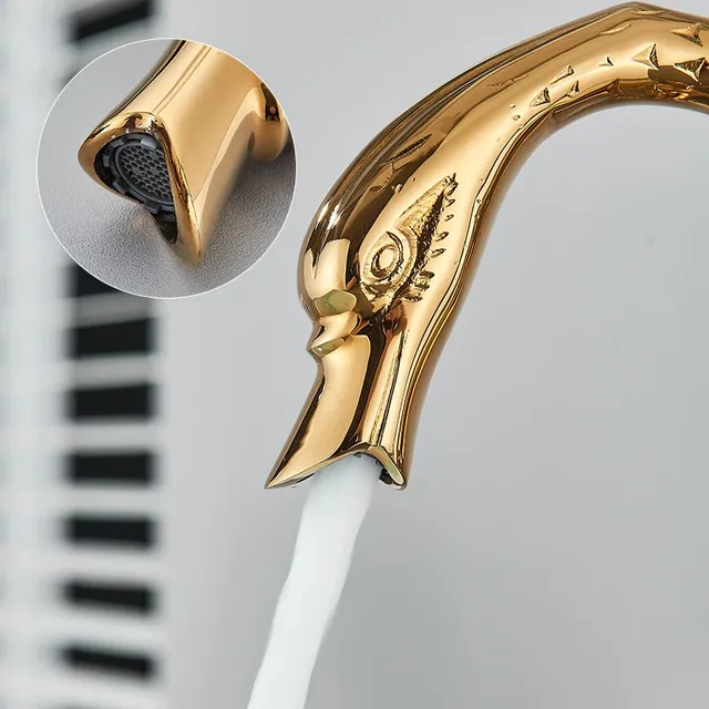 Robinet de lavabo en forme de cygne – vue 4