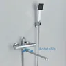 Mitigeur thermostatique mural chromé baignoire bec long… – vue 2