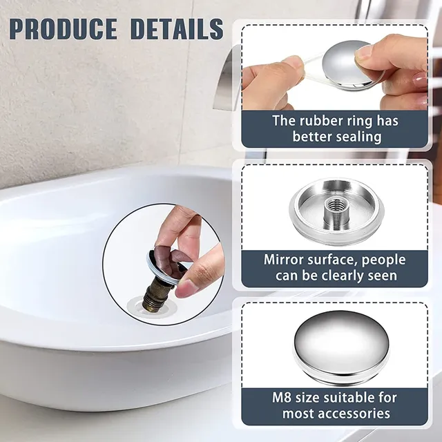 Bouchon bonde lavabo vasque baignoire laiton chromé… – vue 7