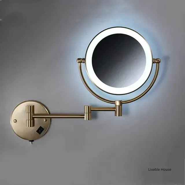 Miroir mural maquillage éclairé LED double face… – vue 4