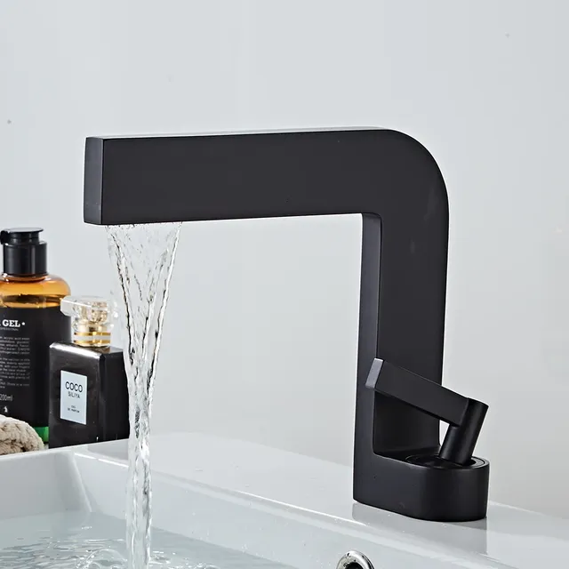 BAKALA robinets de lavabo modernes noir mat – vue 3