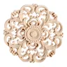 Applique sculptée en bois à motif de fleurs rondes non… – vue 2