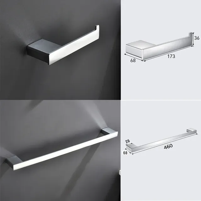 Ensembles d'accessoires de salle de bains en aluminium – vue 2