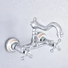 Robinets de lavabo muraux en laiton chromé poli – vue 5