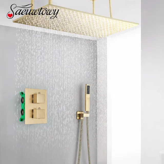Ensemble douche encastré plafond rectangulaire… – vue 2