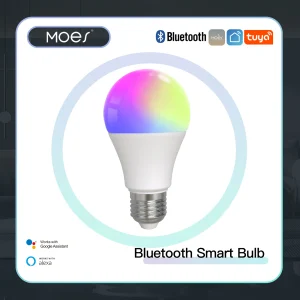 MOES – ampoule Led intelligente Bluetooth, variable, 9W, E27, TUYA, couleur de lumière de fête, variateur réglable, Alexa google Voice