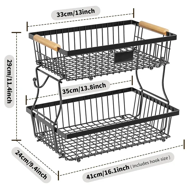 Étagère de rangement de cuisine Double couche – vue 3