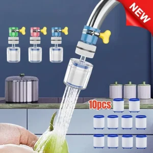 Nouveau Robinet de cuisine universel anti-éclaboussures 360 °   Filtre pivotant remplaçable, robinet multifonction pour la maison, lavabo, douche, robinet d&rsquo;eau