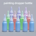 Distributeur de liquide compressible, avec couvercles à visser, bouteilles de colle, récipient de pigments, bouteilles rechargeables, compte-gouttes d&rsquo;huile, DIY