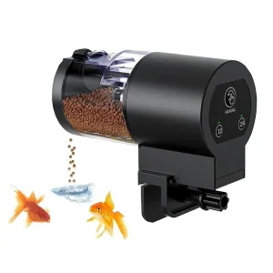 Mangeoire automatique pour poissons 100ml/3.38oz, minuterie intelligente, distributeur automatique de nourriture pour poissons avec batterie, installation facile pour aquarium