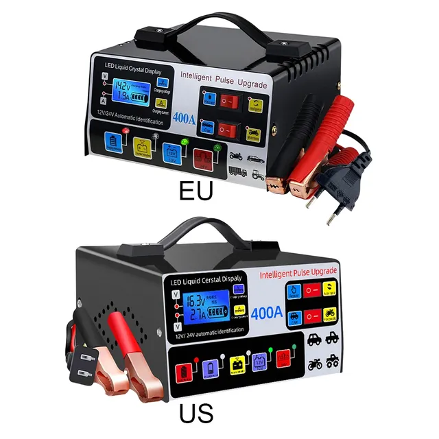 Chargeur batterie intelligent 400A 220W 12V 24V portable… – vue 4