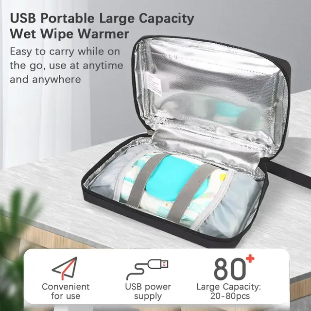 Chauffe lingettes bébé portable USB grande capacité… – vue 5