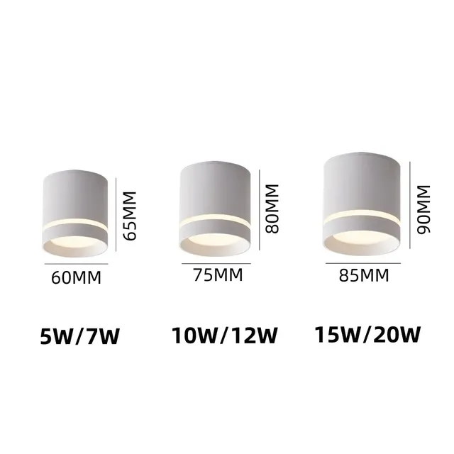 Cylindre réglable LED Downlights 12W 20W COB LED… – vue 4