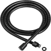 tuyau douche flexible inoxydable 1m5 2m finitions chromées noir ondulé antipliure embouts filetés joints caoutchouc laiton haute pression compatible standard