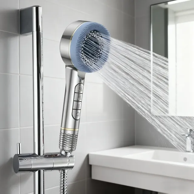 Pommeau de douche suralimenté filtré à réglage à quatre… – vue 2