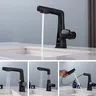 Mitigeur électronique contemporain angulaire noir mat… – vue 3