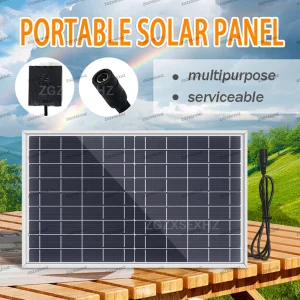 20W/H Kit Panneau Solaire Complet12V Puissance Polycristalline Portable Extérieur Rechargeable Cellule Solaire Générateur Solaire pour la Maison 20W/H Kit Panneau Solaire Complet12V Puissance Polycristalline Portable Extérieur Rechargeable Cellule Solaire Générateur Solaire pour la Maison
