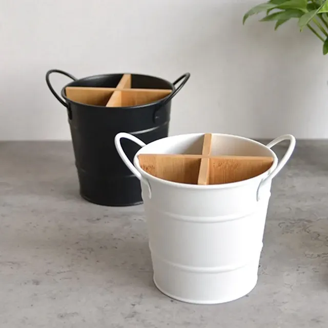 Organisateur couverts ustensiles rangement bambou… – vue 3