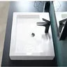 Meuble vasque suspendu noir finition bois texturé lavabo… – vue 4