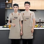 Tablier imperméable personnalisé pour femmes et hommes, vêtements de travail de chef cuisinier, restaurant, tabliers de barbier, salon de manucure, mandoles de coiffure