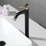 Mitigeur lavabo vasque monotrou poignée levier dorée… – vue 5
