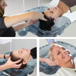 KYCOR-lavabo de lavage des cheveux pour posté au lit-trace et bassin de shampoing portables à la maison pour les personnes âgées-plateau de lavage des cheveux