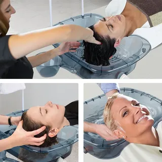 Lavabo shampoing portable bassin ergonomique appui nuque intégré bords…