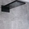 Ensemble douche thermostatique encastré mural doré… – vue 7