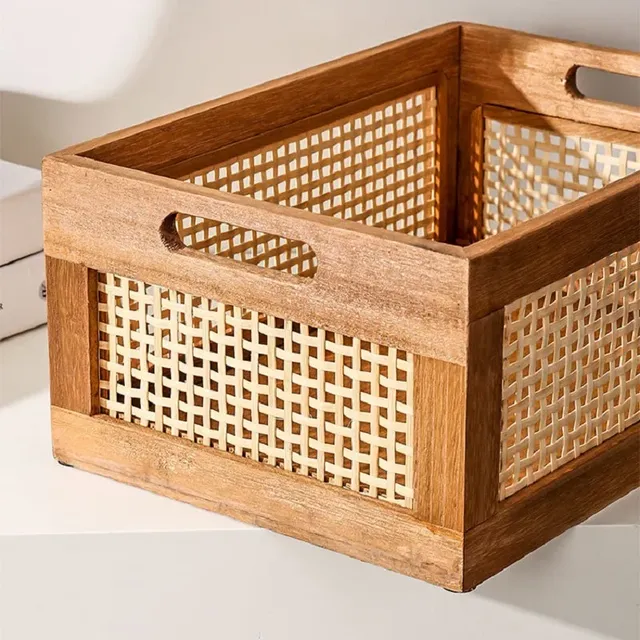 Boîte de rangement en bois massif pour cuisine et bureau – vue 5