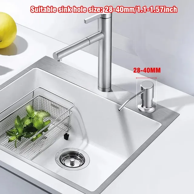 Distributeur de savon pour évier en acier inoxydable de… – vue 2