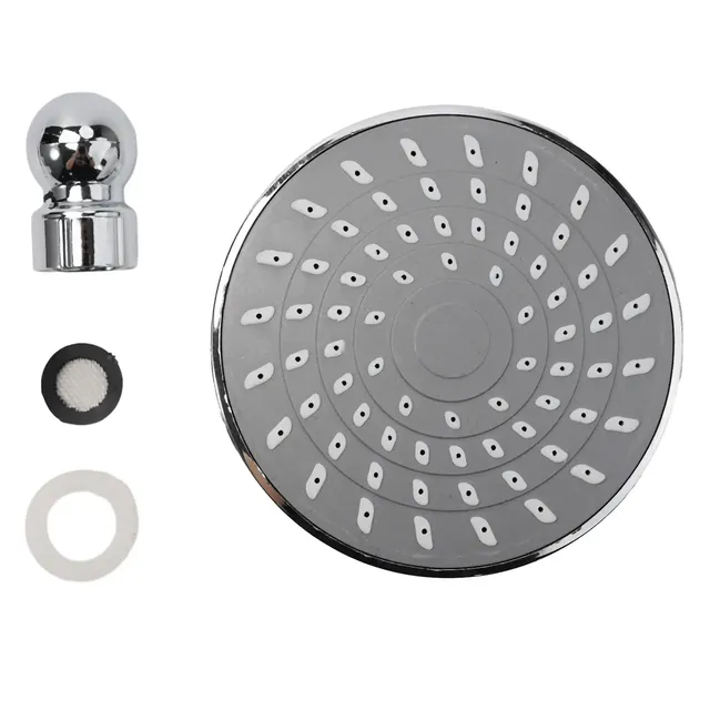 Pommeau douche mural pluie rond chrome ABS buse… – vue 5