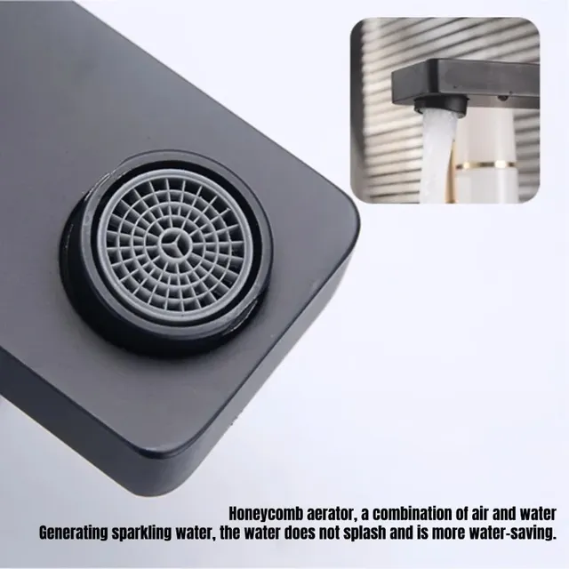 Lavabo évier robinet de salle de bains noir robinets de… – vue 3