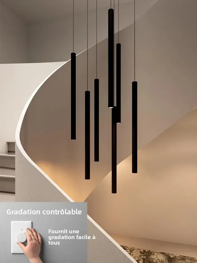 Dimmable LED contrôlable éclairage pendentif Long câble… – vue 4