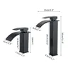 Robinet lavabo cascade noir mat inox mitigeur mono… – vue 6