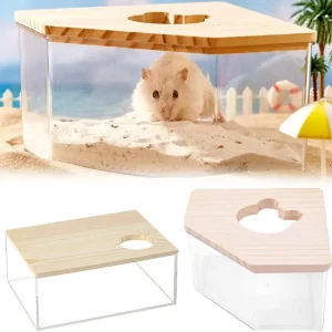 Boîte de bain de sable pour maison de salle de bain pour Hamster, toilettes en acrylique et entièrement transparentes, baignoire à double usage, bassin d’urine de sable, bain pour Hamster Boîte de bain de sable pour maison de salle de bain pour Hamster, toilettes en acrylique et entièrement transparentes, baignoire à double usage, bassin d’urine de sable, bain pour Hamster