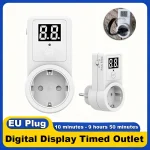 Prise intelligente prise ue prise domestique minuterie interrupteur avec affichage à double chiffres minuterie contrôle du temps pour chauffe-eau appareils de cuisine