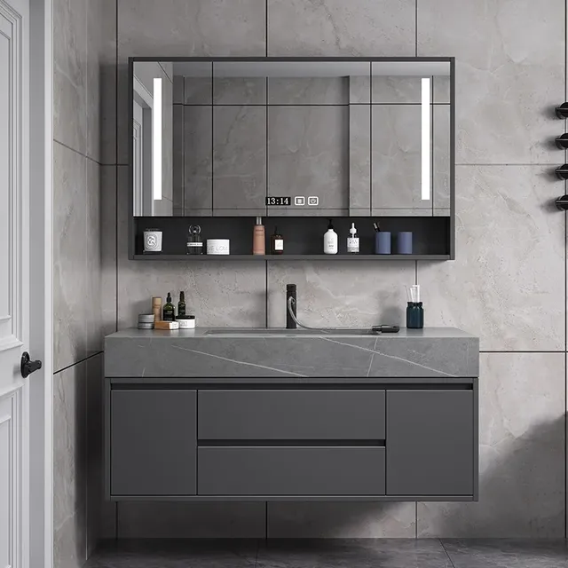 Lavabo sol armoires de salle de bain Vintage tiroir… – vue 4