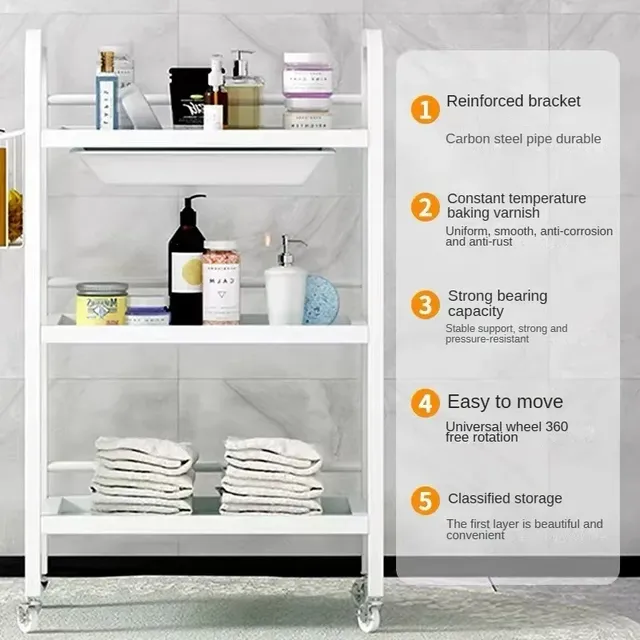 Étagère rangement multicouche cuisine chariot stockage… – vue 4