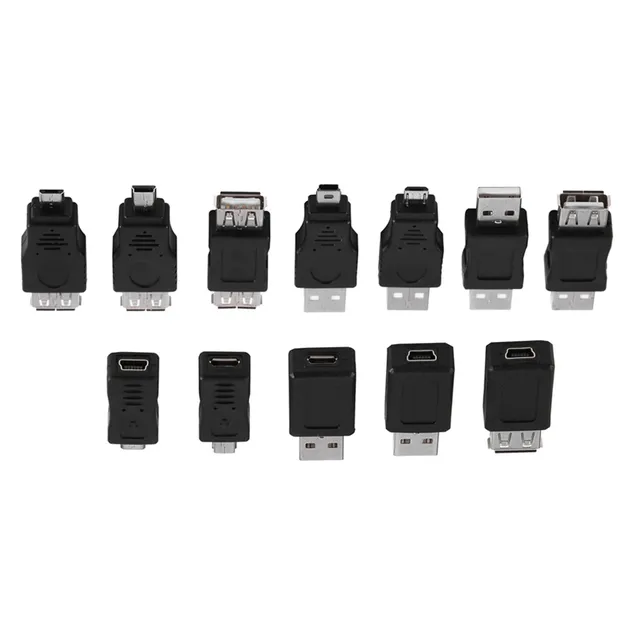 Lot douze adaptateurs USB2 micro mini mâle femelle… – vue 4