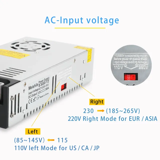 Alimentation à découpage SMPS AC 110V 220V à DC 12V 24V… – vue 4