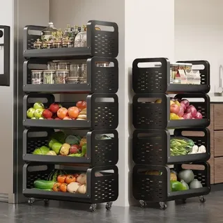 Chariot étagère rangement cuisine modulable multicouche paniers…