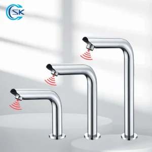 Robinet de salle de bains à capteur intelligent, robinet de lavabo automatique sans contact, robinet infrarouge, mélangeur d’eau chaude et froide sans contact, robinets d’évier à trou unique Robinet de salle de bains à capteur intelligent, robinet de lavabo automatique sans contact, robinet infrarouge, mélangeur d’eau chaude et froide sans contact, robinets d’évier à trou unique