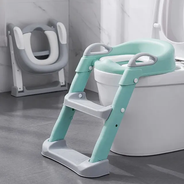 Réducteur WC enfant siège rembourré gris blanc plastique… – vue 6
